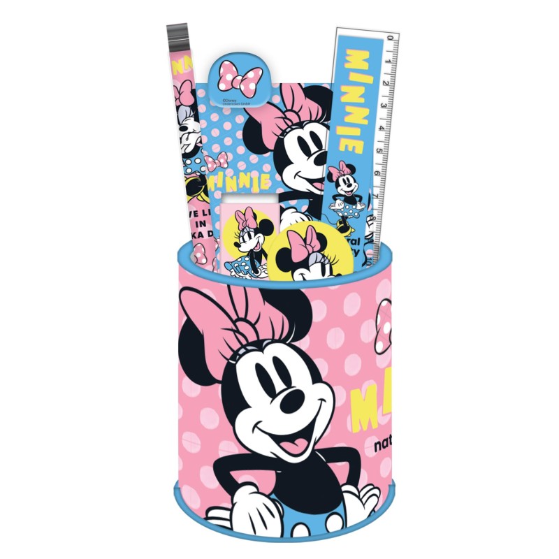 MINNIE - Set de Papeterie + Pot à Crayon - 7pc. MINNIE - Set de Papeterie + Pot à Crayon - 7pc.