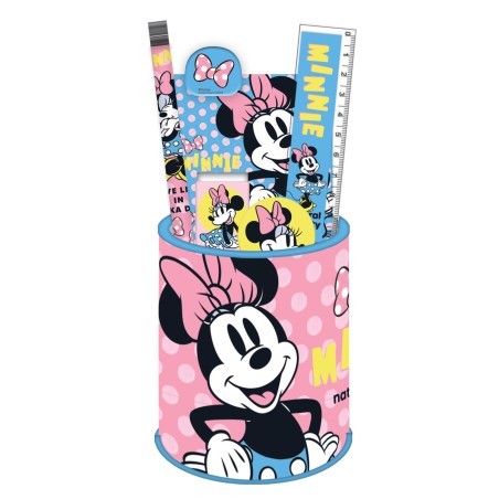 MINNIE - Set de Papeterie + Pot à Crayon - 7pc.