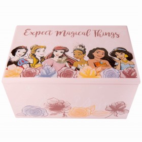 PRINCESSES - Boîte à Bijoux en Bois - 18x 11,5x 10 cm
