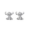 STITCH - Silver - 1 Paire de Clous d'Oreilles - Laiton Plaqué Argent