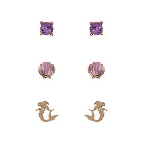 LA PETITE SIRENE - 3 Paires de Clous d'Oreilles