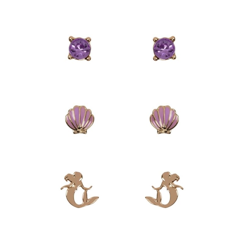 LA PETITE SIRENE - 3 Paires de Clous d'Oreilles LA PETITE SIRENE - 3 Paires de Clous d'Oreilles