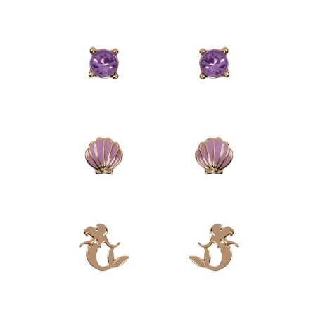 LA PETITE SIRENE - 3 Paires de Clous d'Oreilles