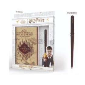 HARRY POTTER - Notebook A5 Premium - Marauder Map + Wand Pen Set