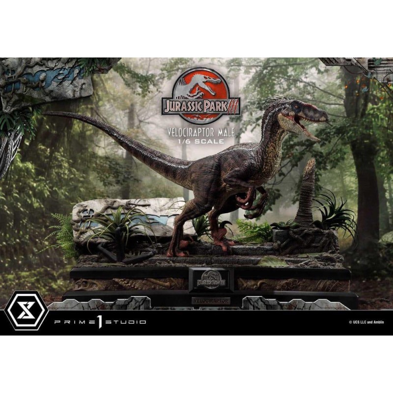 JURASSIC PARK 3 - Velociraptor Male - Statuette Legacy Museum 40cm JURASSIC PARK 3 - Velociraptor Male - Statuette Legacy Museum 40cm