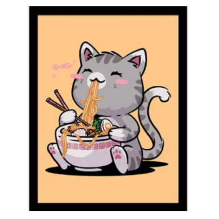 VO MARIA - Kawaii Neko Cat - Impression encadrée 30x40cm