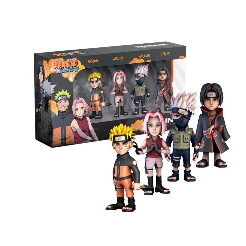 NARUTO SHIPPUDEN - Naruto, Kakashi, Itachi, .. - Pack 4 Fig. Minix 7cm NARUTO SHIPPUDEN - Naruto, Kakashi, Itachi, .. - Pack 4 Fig. Minix 7cm