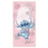 LILO & STITCH -Stitch Rose -Serviette de Plage 100% Polyester 70x140cm
