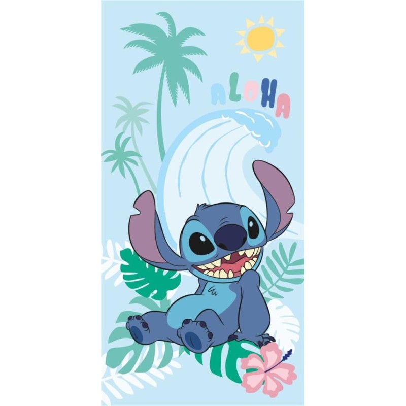 LILO & STITCH - Aloha - Serviette de Plage 100% Coton - 70x140cm LILO & STITCH - Aloha - Serviette de Plage 100% Coton - 70x140cm