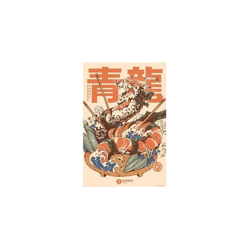 ILUSTRATA - Dragon Sushi - Poster 61 x 91cm ILUSTRATA - Dragon Sushi - Poster 61 x 91cm