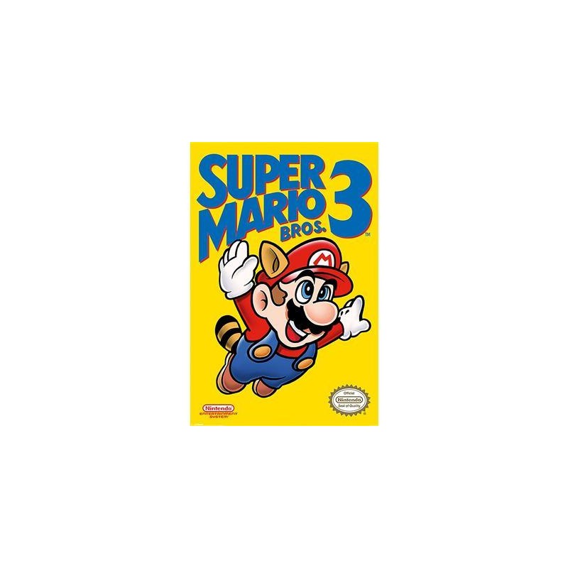 SUPER MARIO BROS 3 - Nes Cover - Poster 61 x 91cm SUPER MARIO BROS 3 - Nes Cover - Poster 61 x 91cm