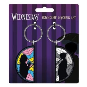MERCREDI - 2 Pack Porte-Clés Caoutchouc - Wednesday Enid Window