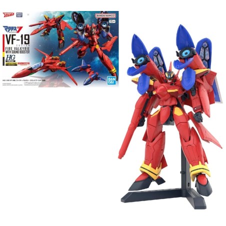 MACROSS -HG 1/100 VF-19 Custom Fire Valkyrie w/ sound Boost -Model Kit