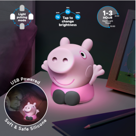 PEPPA PIG - Lampe en Silicone Rechargeable 14cm
