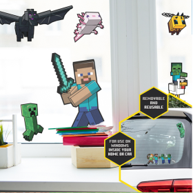 MINECRAFT - Cling Decals pour Fenêtre