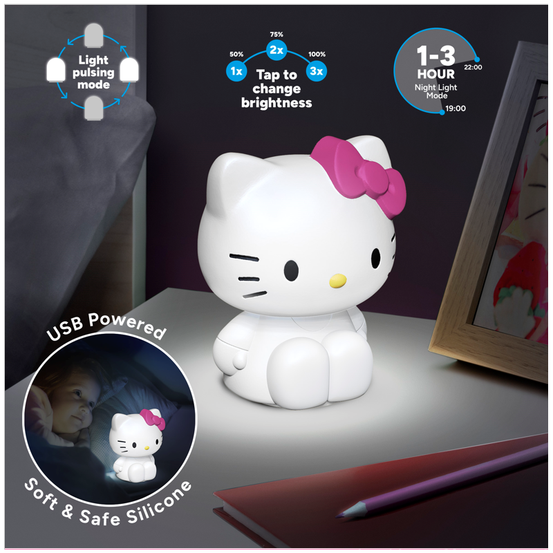 HELLO KITTY - Lampe en Silicone Rechargeable 18cm HELLO KITTY - Lampe en Silicone Rechargeable 18cm