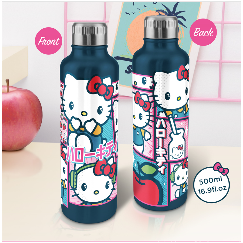 HELLO KITTY - Bouteille d'eau en Métal 500ml HELLO KITTY - Bouteille d'eau en Métal 500ml