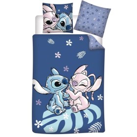 DISNEY - Parure de lit 140x200cm + 65x65cm - Stitch et Angel