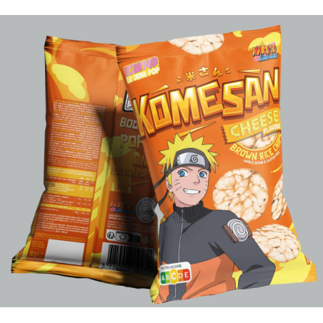 NARUTO SHIPPUDEN - Komesan 'Chips De Riz' - Naruto - 60g - Fromage
