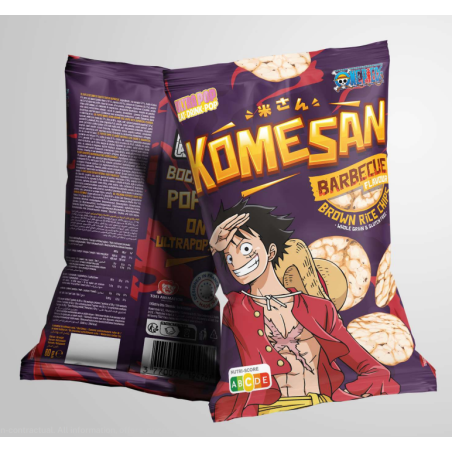 ONE PIECE - Komesan 'Chips De Riz' - Luffy - 60g - Barbecue