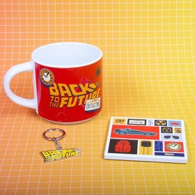 RETOUR VERS LE FUTURE- Pack Cadeau -Mug 430 ml +Sous-Verre +Porte-Clés