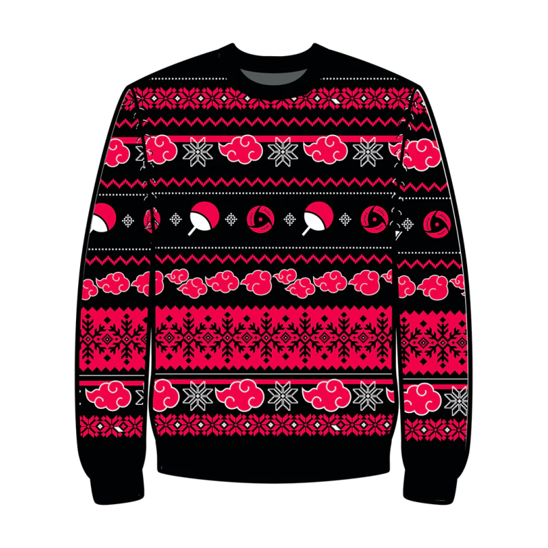 NARUTO SHIPPUDEN - Akatsuki - Pull de Noël Homme (S) NARUTO SHIPPUDEN - Akatsuki - Pull de Noël Homme (S)