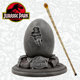 JURASSIC PARK 30ANS - Set Oeuf + Canne - Réplique Edition limitée