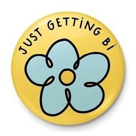 DIVERS - The Peach Fuzz "Getting Bi" - Button Badge 25mm