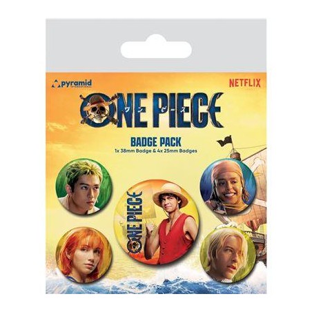 ONE PIECE NETFLIX - Les Chapeaux de Pailles - Pack 5 Badges