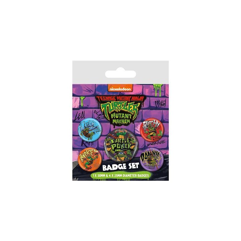 LES TORTUES NINJAS - Mutant Mayhem - Pack 5 Badges LES TORTUES NINJAS - Mutant Mayhem - Pack 5 Badges