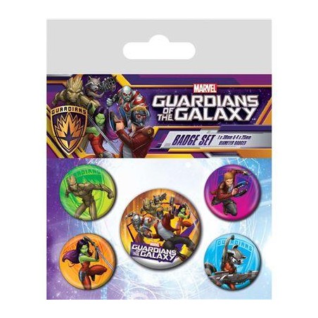 LES GARDIENS DE LA GALAXIE - Personnages - Pack 5 Badges