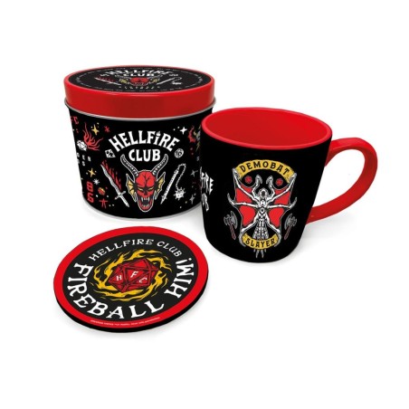 STRANGER THINGS - Hellfire Club - Box métal, mug & sous verre