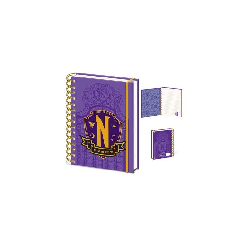 MERCREDI - Bouclier Nevermore - Carnet de notes A5 MERCREDI - Bouclier Nevermore - Carnet de notes A5