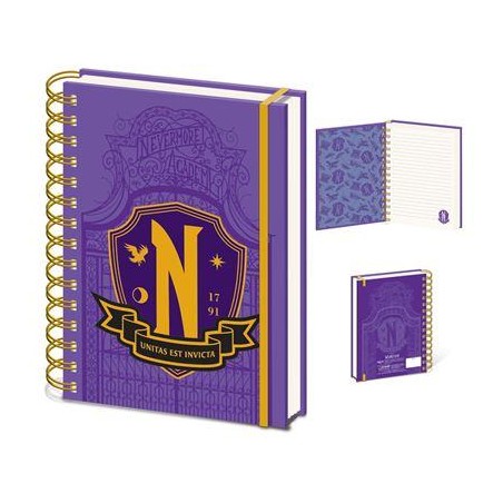 MERCREDI - Bouclier Nevermore - Carnet de notes A5