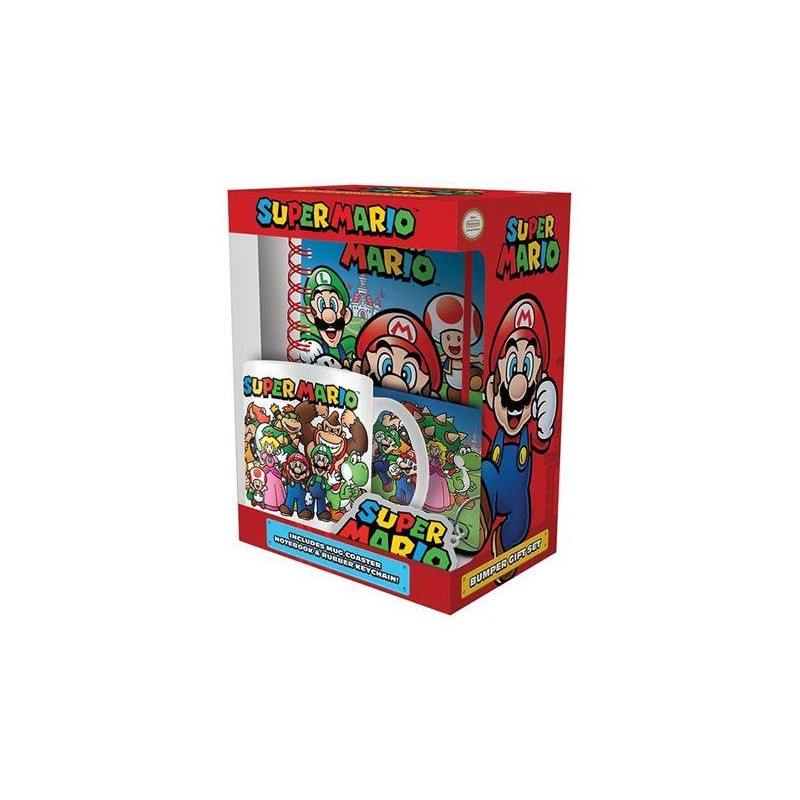 SUPER MARIO - Bumper - Mug, sous verre, Porte-clé & Carnet SUPER MARIO - Bumper - Mug, sous verre, Porte-clé & Carnet