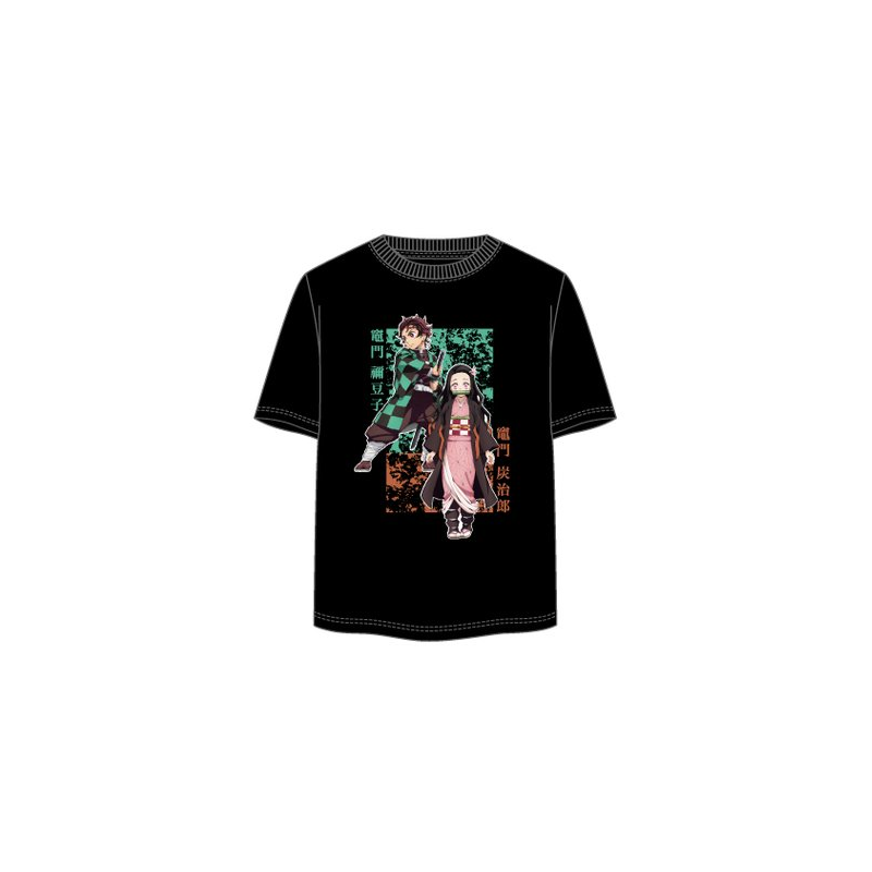 DEMON SLAYER - Tanjiro & Nezuko - T-Shirt Unisex Noir (XL) DEMON SLAYER - Tanjiro & Nezuko - T-Shirt Unisex Noir (XL)