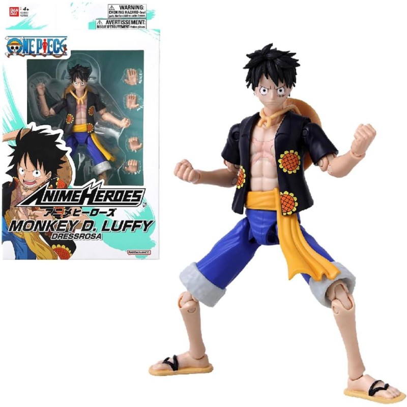 ONE PIECE - Monkey D. Luffy "Vers. Dressrosa" -Fig. Anime Heroes 17cm ONE PIECE - Monkey D. Luffy "Vers. Dressrosa" -Fig. Anime Heroes 17cm