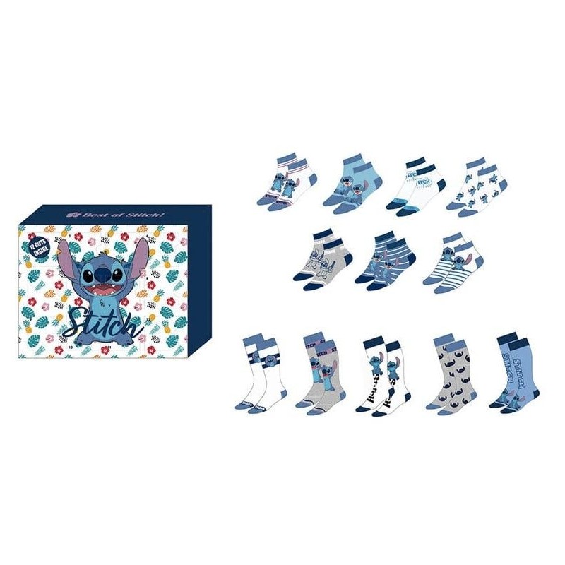 STITCH - Gift Box - 12 Paires de Chaussettes (T 36-41) STITCH - Gift Box - 12 Paires de Chaussettes (T 36-41)