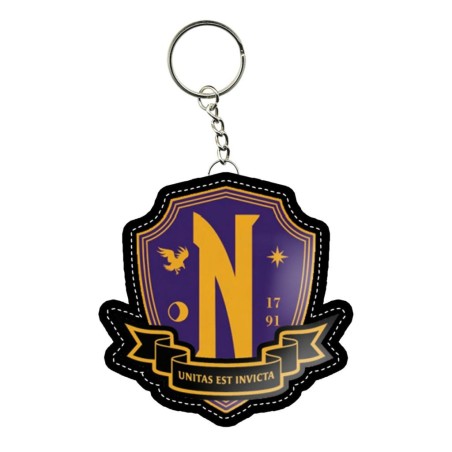MERCREDI - Emblème Nevermore - Porte-clés en Caoutchouc