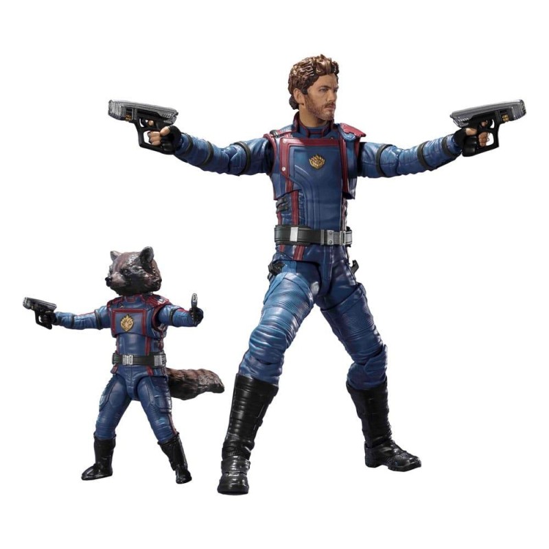 GOTG 3 - Star-Lord & Rocket Raccoon - Figurine S.H. Figuarts 6-15cm GOTG 3 - Star-Lord & Rocket Raccoon - Figurine S.H. Figuarts 6-15cm