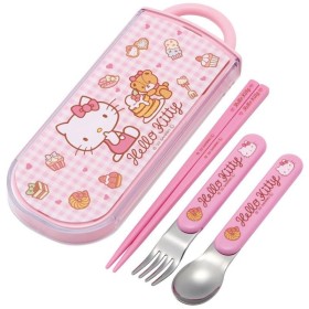 HELLO KITTY - Sweety Pink - Set baguettes cuillère et fourchette