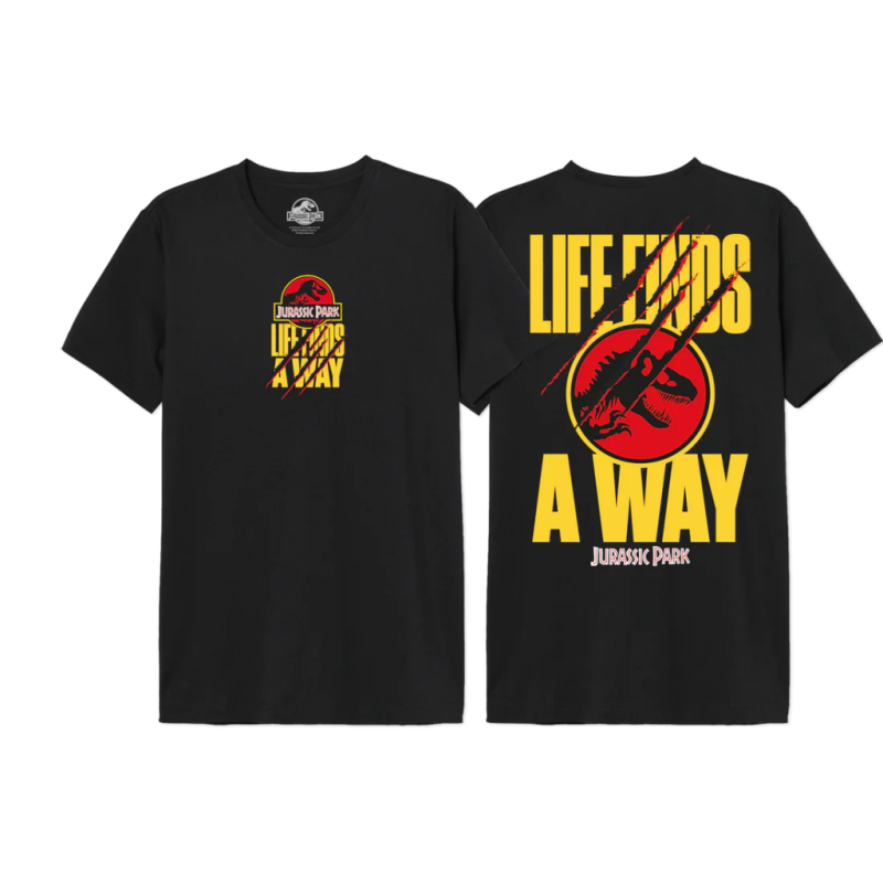 JURASSIC PARK - Life Finds A Way - T-Shirt Oversize Homme (XXL) JURASSIC PARK - Life Finds A Way - T-Shirt Oversize Homme (XXL)