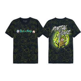 RICK ET MORTY - Portal Boyz - T-Shirt Oversize Homme (M)