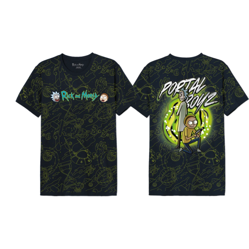 RICK ET MORTY - Portal Boyz - T-Shirt Oversize Homme (M) RICK ET MORTY - Portal Boyz - T-Shirt Oversize Homme (M)