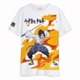NARUTO SHIPPUDEN - Sasuke Uchiwa - T-Shirt Oversize Homme (XXL)