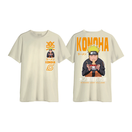 NARUTO SHIPPUDEN - Konoha Ramen - T-Shirt Oversize Homme (XXL)