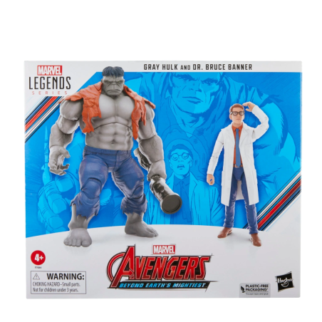 MARVEL - Gray Hulk et Dr Bruce Banner - Figurine Legend Series 15cm