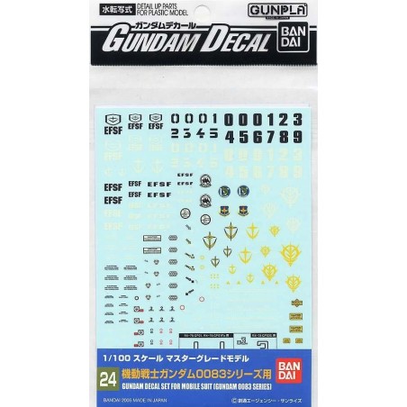GUNDAM - Gundam Decal 24 MG Multi 0083 - Model Kit