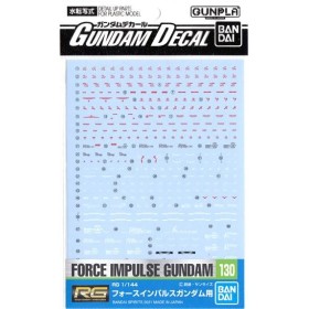 GUNDAM - Gundam Decal 130 RG 1/144 Force Impulse - Model Kit