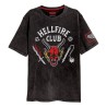 STRANGER THINGS - Hellfire Crest - T-Shirt Unisex Effet Délavé (XXL)